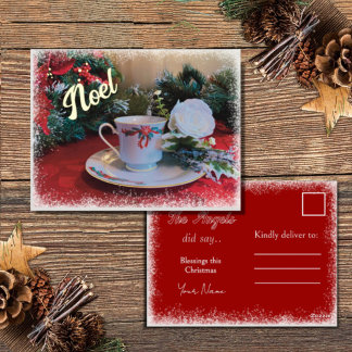 Carte Postale De Vacances En Aluminium Noel les Anges ont dit