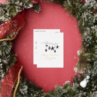 Noir mocha moderne scandi Noël botanique