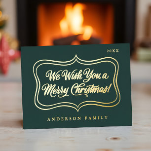 Carte Postale De Vacances En Aluminium Nous vous souhaitons un joyeux cadre de Noël Class