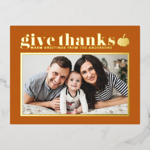 Carte Postale De Vacances En Aluminium Orange Donner Merci Bon thanksgiving Photo