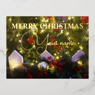 Carte Postale De Vacances En Aluminium Ornements de Noël