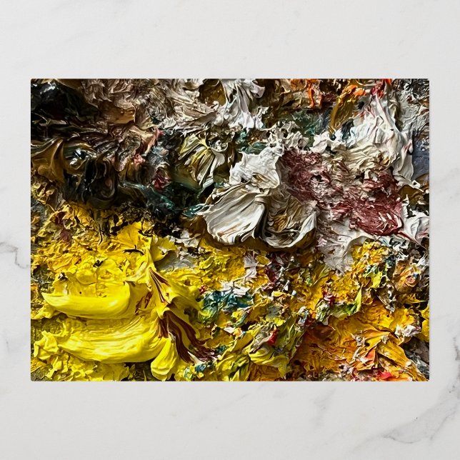 Carte Postale De Vacances En Aluminium Palette de l'artiste #1 (Recto)