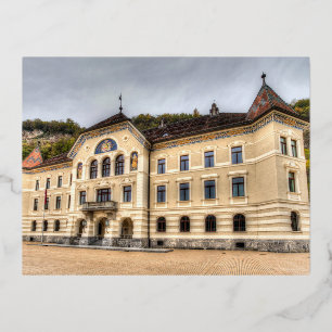 Carte Postale De Vacances En Aluminium Parlement Liechtenstein