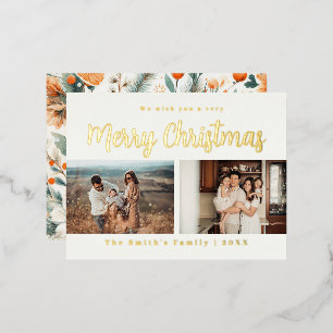 Carte Postale De Vacances En Aluminium Photo de Noël