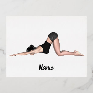 Carte Postale De Vacances En Aluminium Postures de Yoga Thunder_Cove