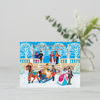 Carte Postale De Vacances En Aluminium Promenade hivernale