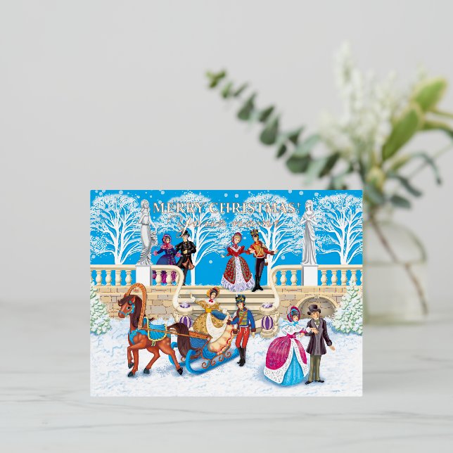 Carte Postale De Vacances En Aluminium Promenade hivernale (Debout devant)