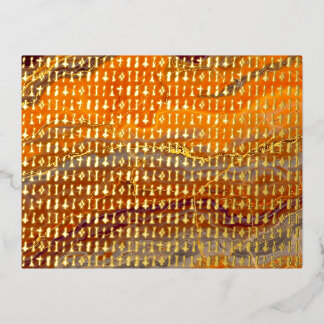 Carte Postale De Vacances En Aluminium Roswell Alien Alphabet Golden -