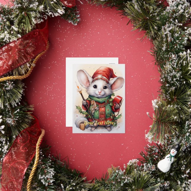Carte Postale De Vacances En Aluminium Souris de Noël 49 (Insitu)