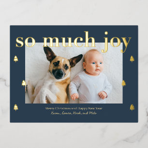 Carte Postale De Vacances En Aluminium Tellement de Joie Editable Color Foil Carte postal