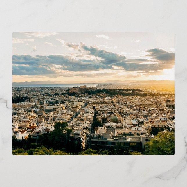 CARTE POSTALE DE VACANCES EN ALUMINIUM TEMPS DE COUCHER (Recto)