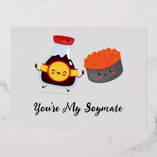 Carte Postale De Vacances En Aluminium Vous êtes My Soymate, Soy Sauce
