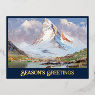 Carte Postale De Vacances En Aluminium Vue du Cervin,