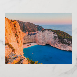 Carte Postale De Vacances En Aluminium Zakynthos, Grèce.