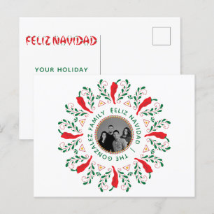 Carte postale de vacances Feliz Navidad avec photo