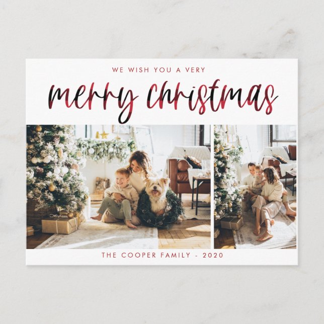 Carte postale de vacances | Noël moderne (Devant)