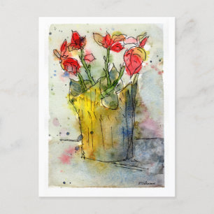 Carte postale de vacances Poinsettia