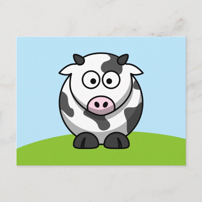 Carte postale de vache mignonne (Devant)
