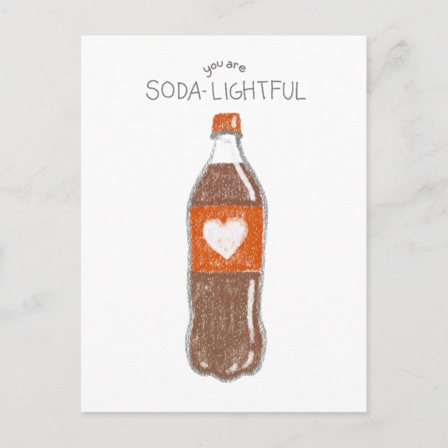 Carte postale de Valentine | Vous êtes SODA LIGHFU (Devant)