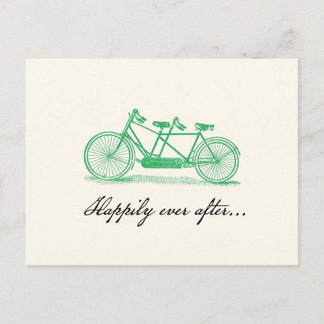 Carte postale de vélo tandem 'Save the Date' (Devant)