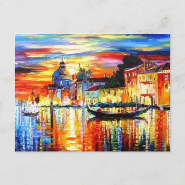 Carte postale de Venise colorée (Devant)