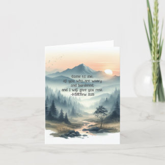 Carte postale de verset biblique à l'aquarelle chr