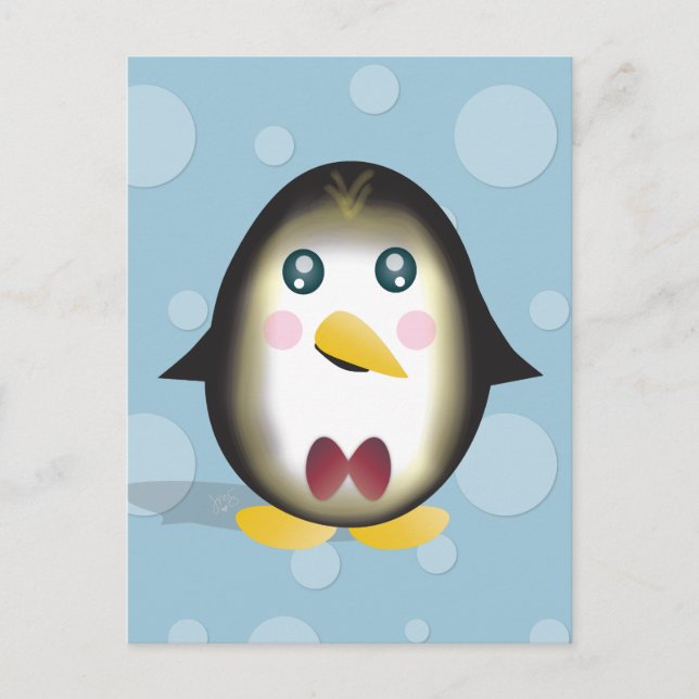 Carte postale de verticale de pingouin de Chillin (Devant)