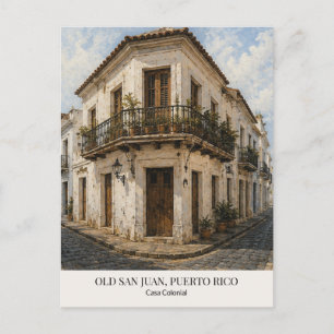 Carte postale de Vieux San Juan – Casa Colonial, P