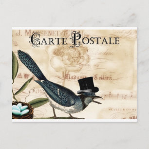 Carte postale de Vintage French Black Top Hart