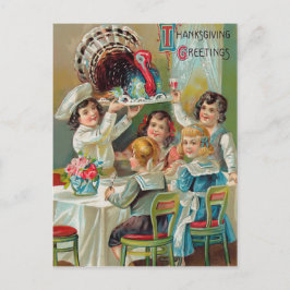 Carte postale de voeux d'action de grâces vintage
