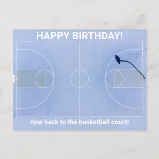 Carte postale de voeux d'anniversaire : retour au 