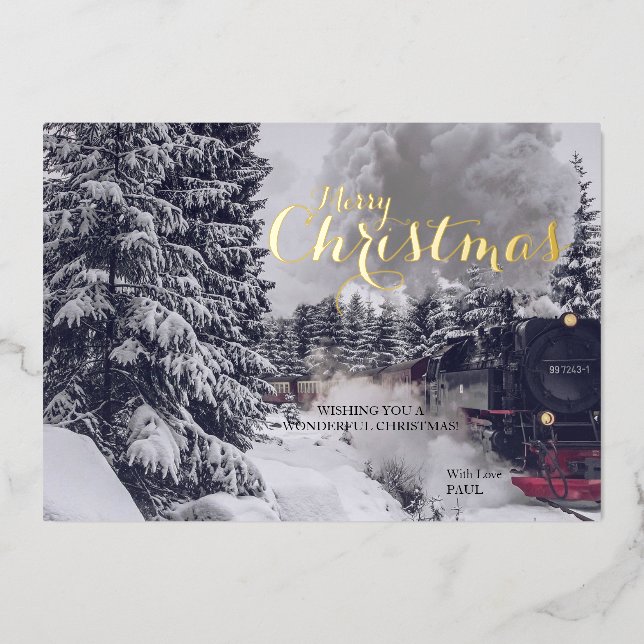 Carte postale de voeux de Noël d'hiver (Recto)
