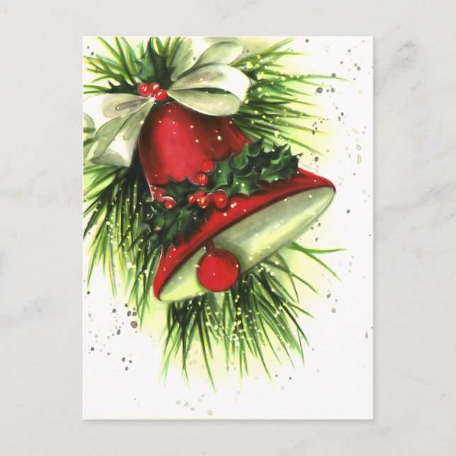 Carte postale de voeux de Noël Vintage (Devant)