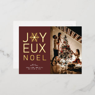 Carte postale de voeux de vacances Joyeux Noel Gol