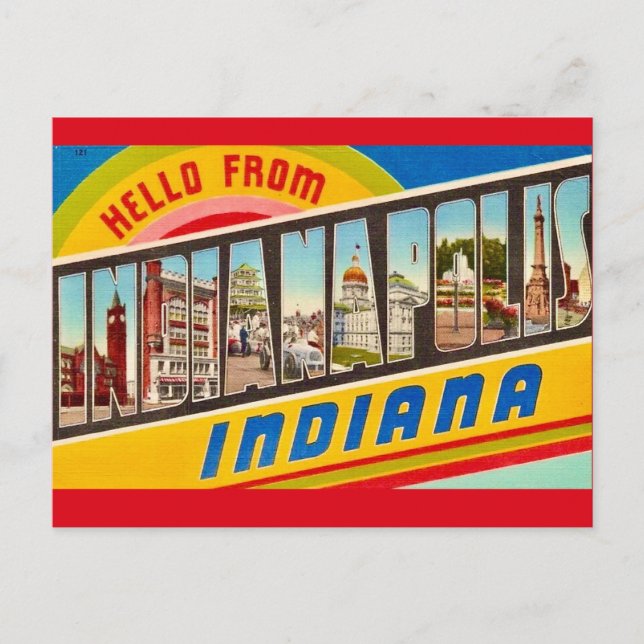 Carte postale de voeux d'Indianapolis (Devant)