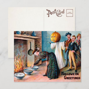 Carte postale de voeux Halloween vintage