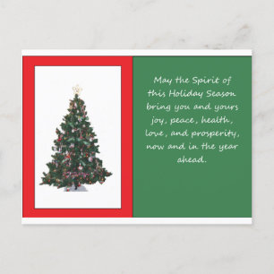 Carte postale de voeux Holiday Spirit