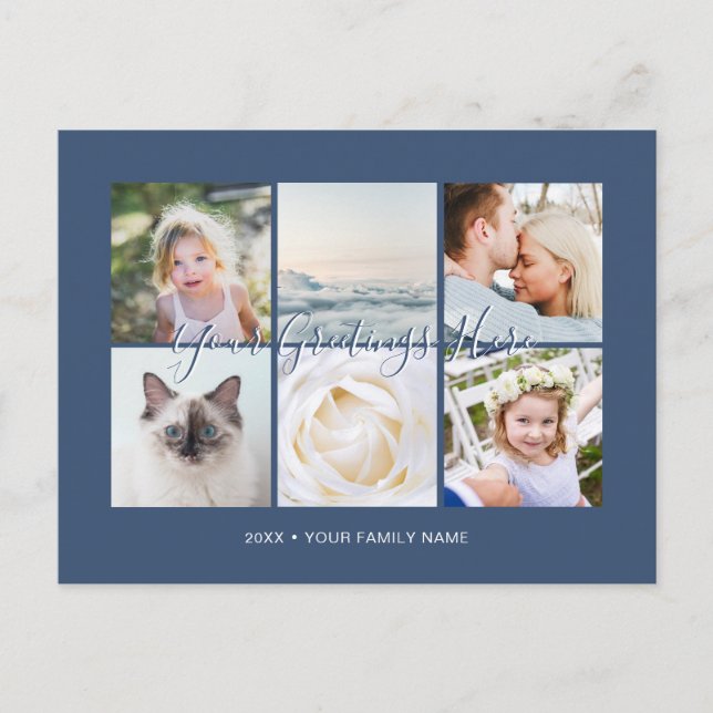 Carte postale de vœux universels avec 6 photos per (Devant)