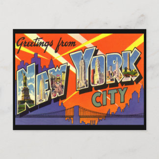 Carte postale de voeux Vintage New York