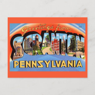 Carte postale de voeux vintage Scranton PA