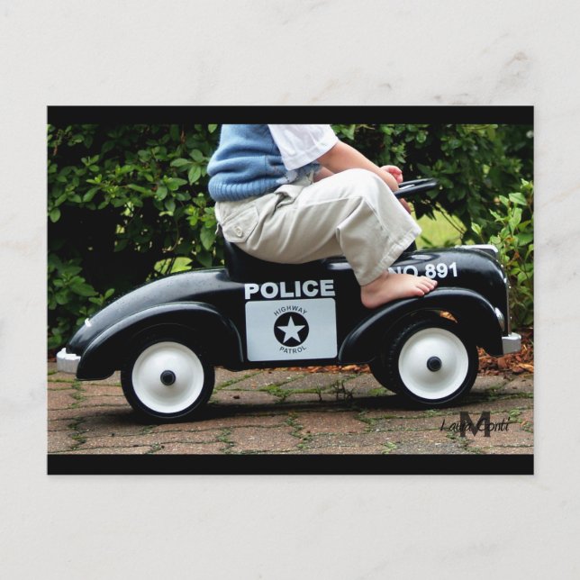 Carte postale de voiture de police (Devant)