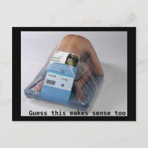 carte postale de volaille humaine