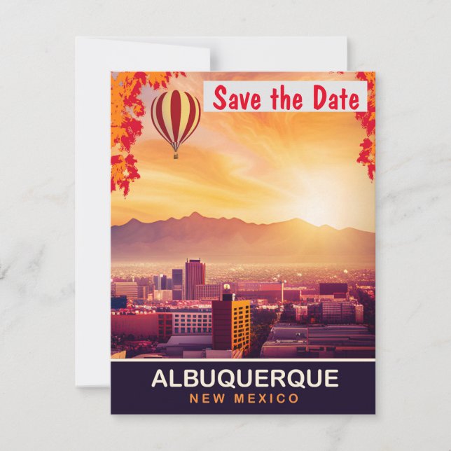 Carte postale de voyage à Albuquerque, Nouveau-Mex (Devant)