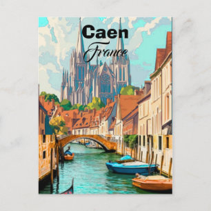 Carte postale de voyage à Caen France Cadeau de