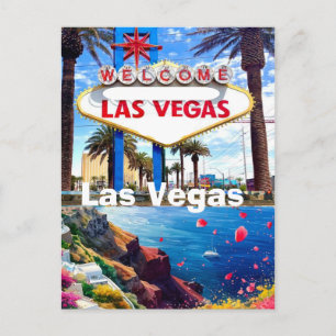 Carte postale de voyage à Las Vegas, Enseigne de L
