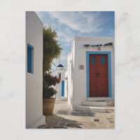 Carte postale de voyage à Mykonos Grèce
