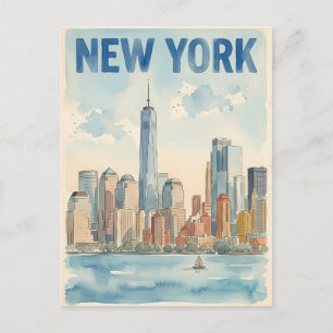 carte postale de voyage à New York City