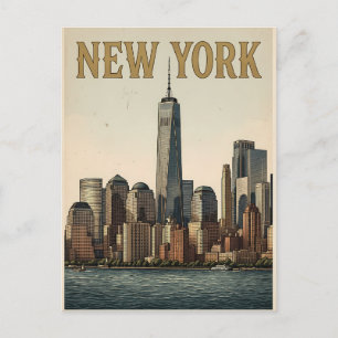 carte postale de voyage à New York City