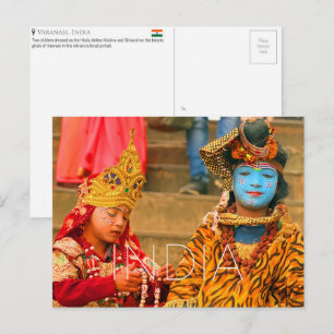 Carte postale de voyage à Varanasi, Inde