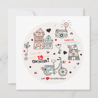 carte postale de voyage Amsterdam Hollande